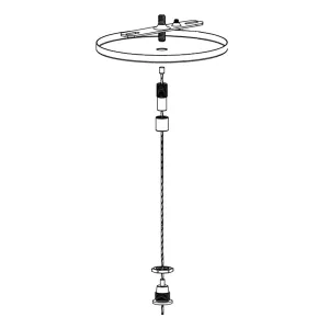 5" Adjustable Cable Canopy, Q14B Gripper, J-Box Strap, 72" Length