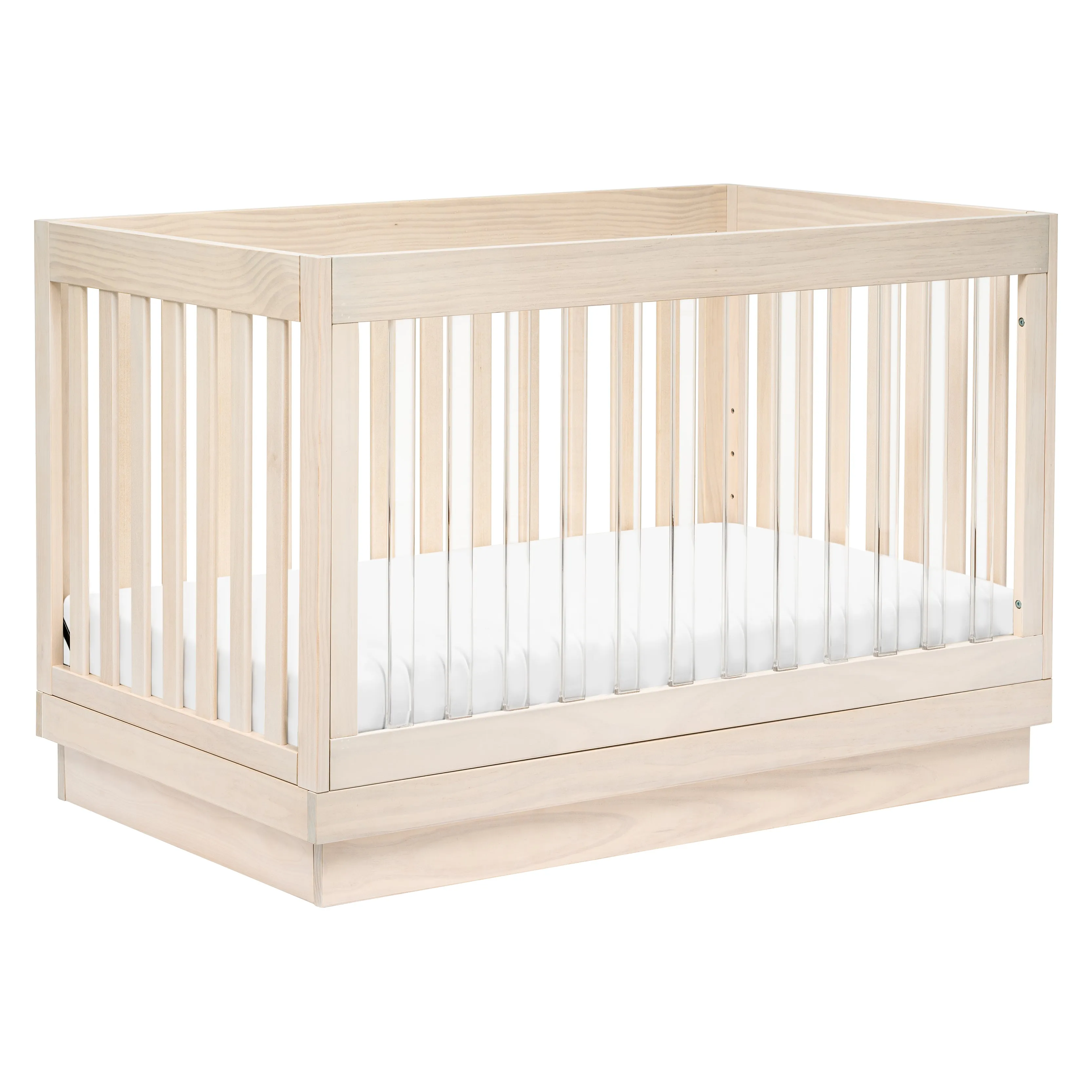 Babyletto Harlow Acrylic 3-in-1 Convertible Crib with Toddler Bed Conversion Kit