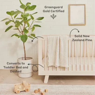 Babyletto Hudson 3-in-1 Convertible Crib with Toddler Bed Conversion Kit