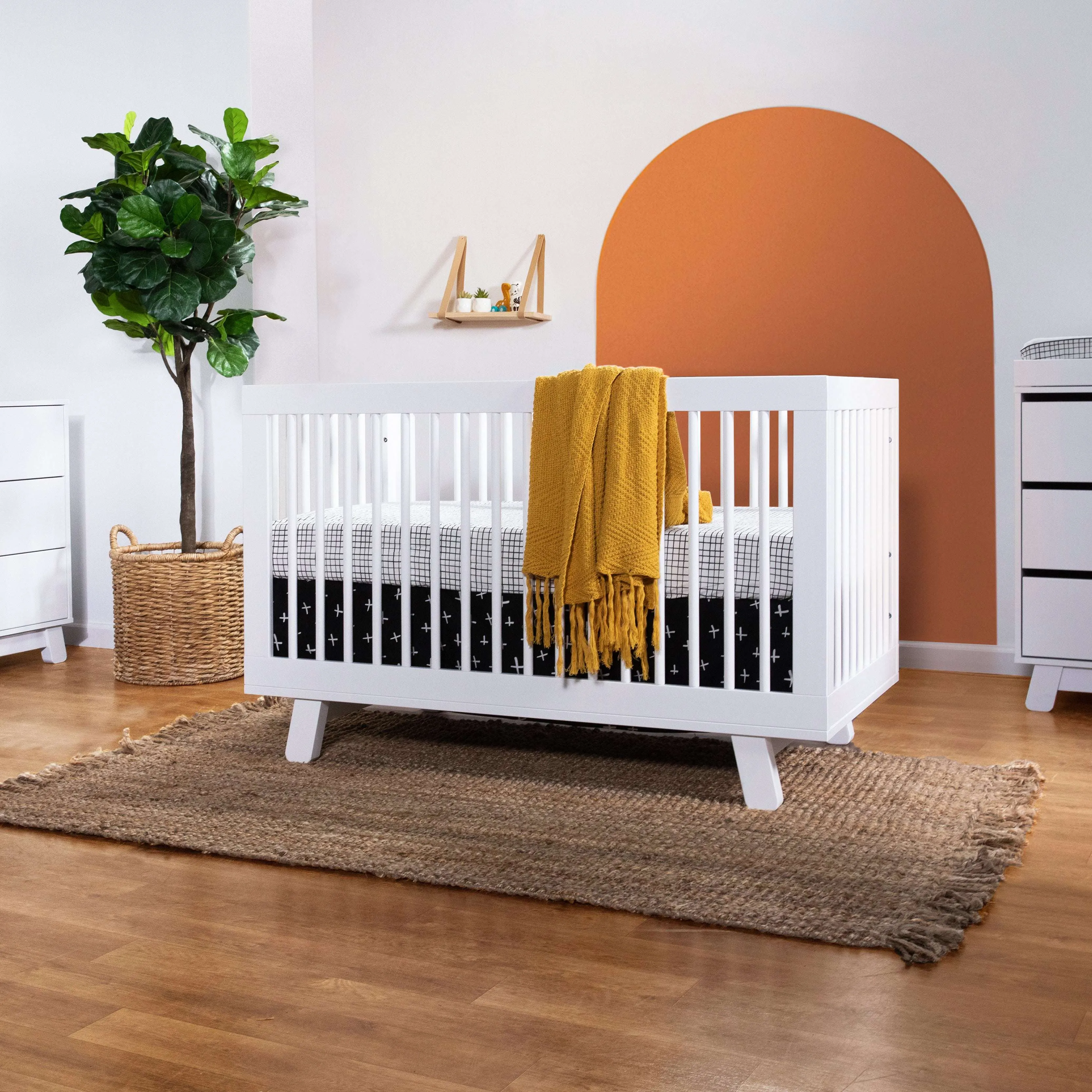 Babyletto Hudson 3-in-1 Convertible Crib with Toddler Bed Conversion Kit