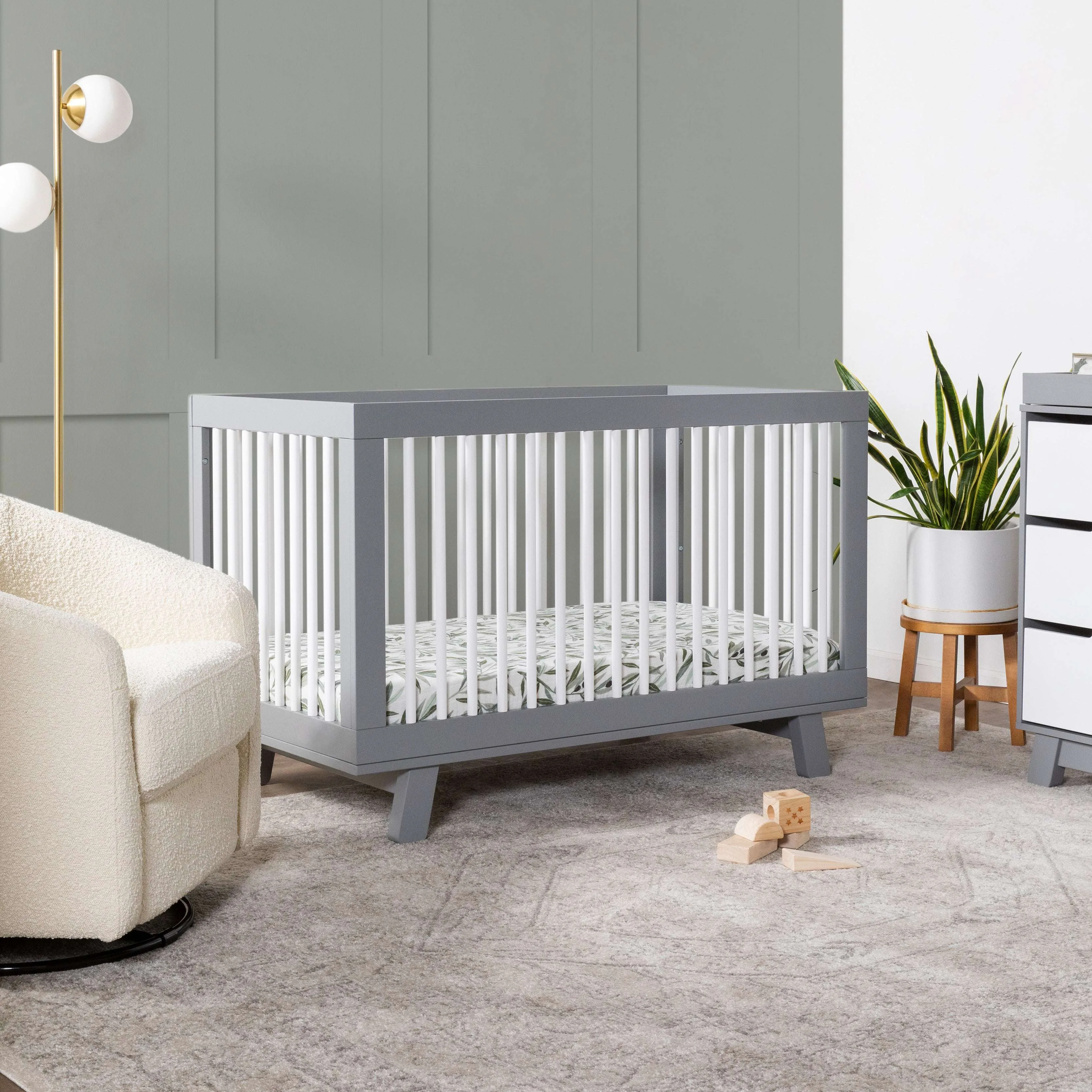 Babyletto Hudson 3-in-1 Convertible Crib with Toddler Bed Conversion Kit