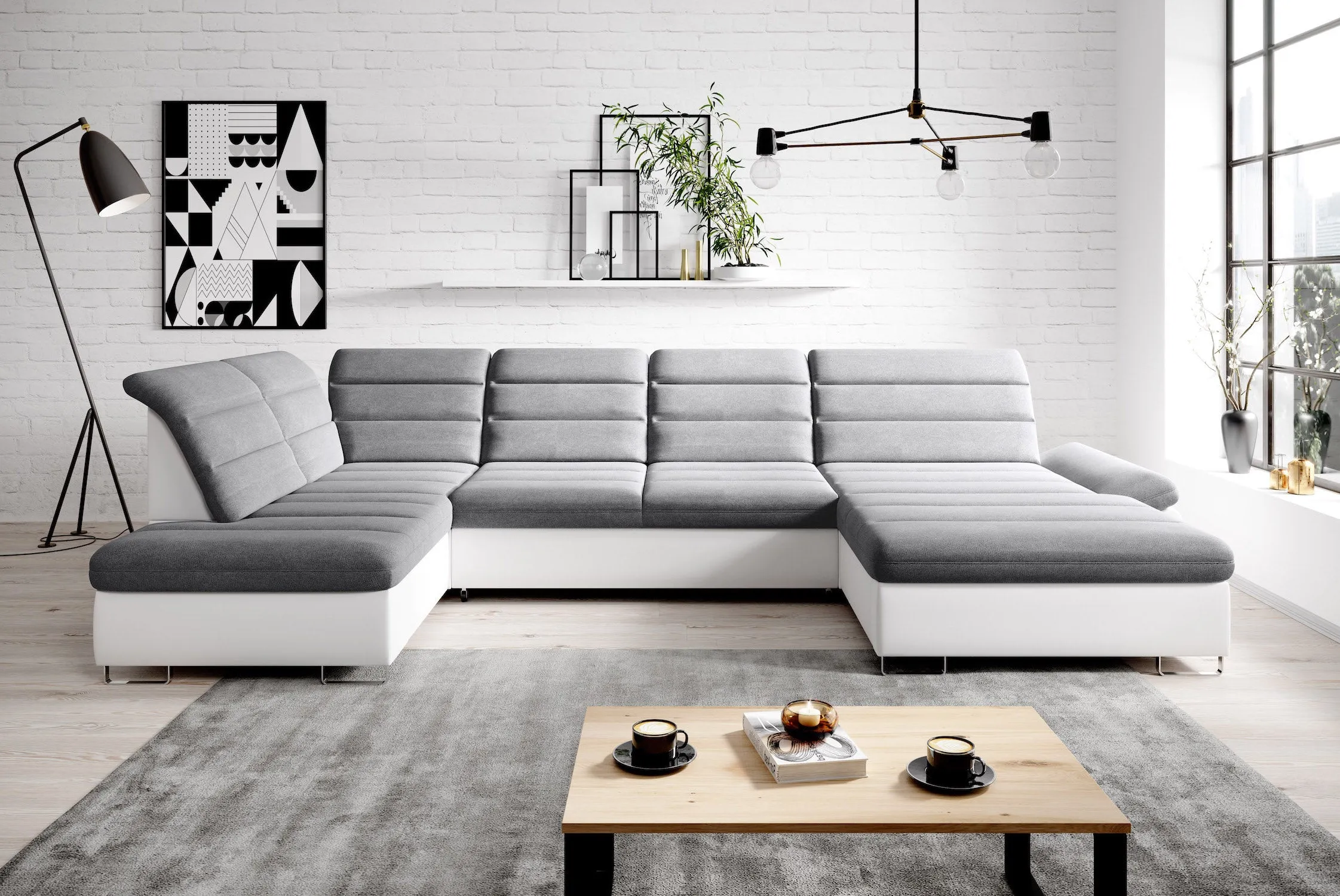 DONATELLA XL  145" x 84" x 74.5" Wide Sleeper Sectional with Storage