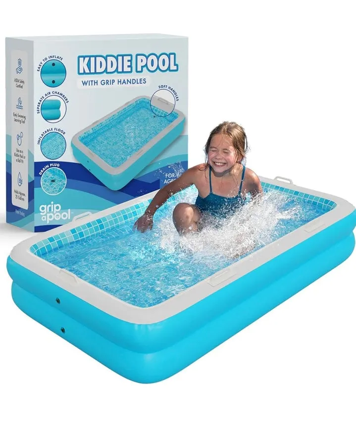 Grip a Pool Inflatable Rectangular Kiddie Pool