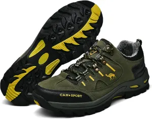 hongrenamz Men's Walking Shoes Waterproof Trekking Boots Low Rise Hiking Boots Trail Running Climbing Camping