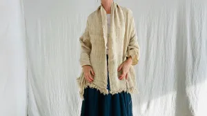 Madagascar Silk Shawl, Wrap, Scarf. Wild Silk. 0171