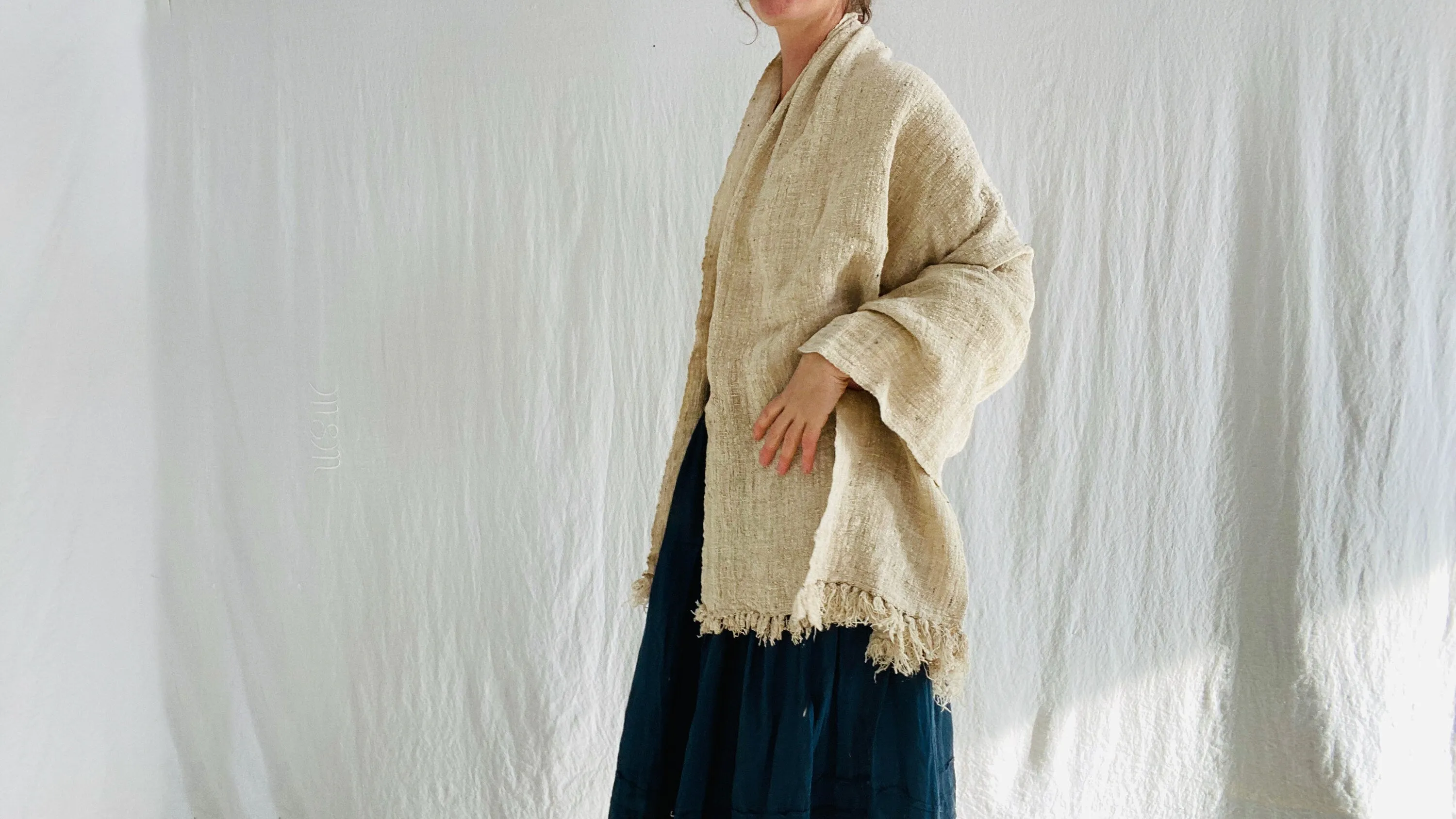Madagascar Silk Shawl, Wrap, Scarf. Wild Silk. 0171