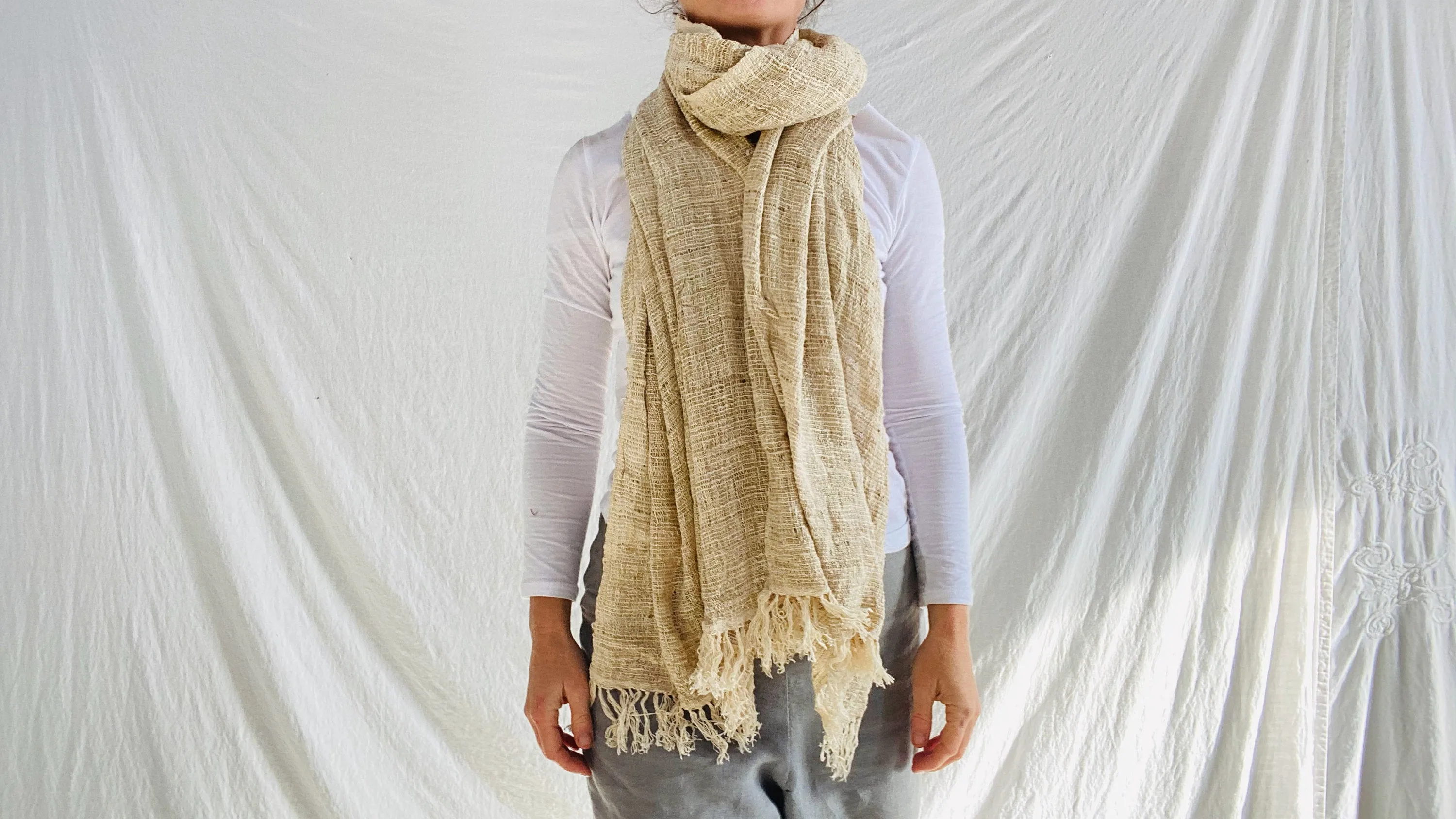 Madagascar Silk Shawl, Wrap, Scarf. Wild silk.