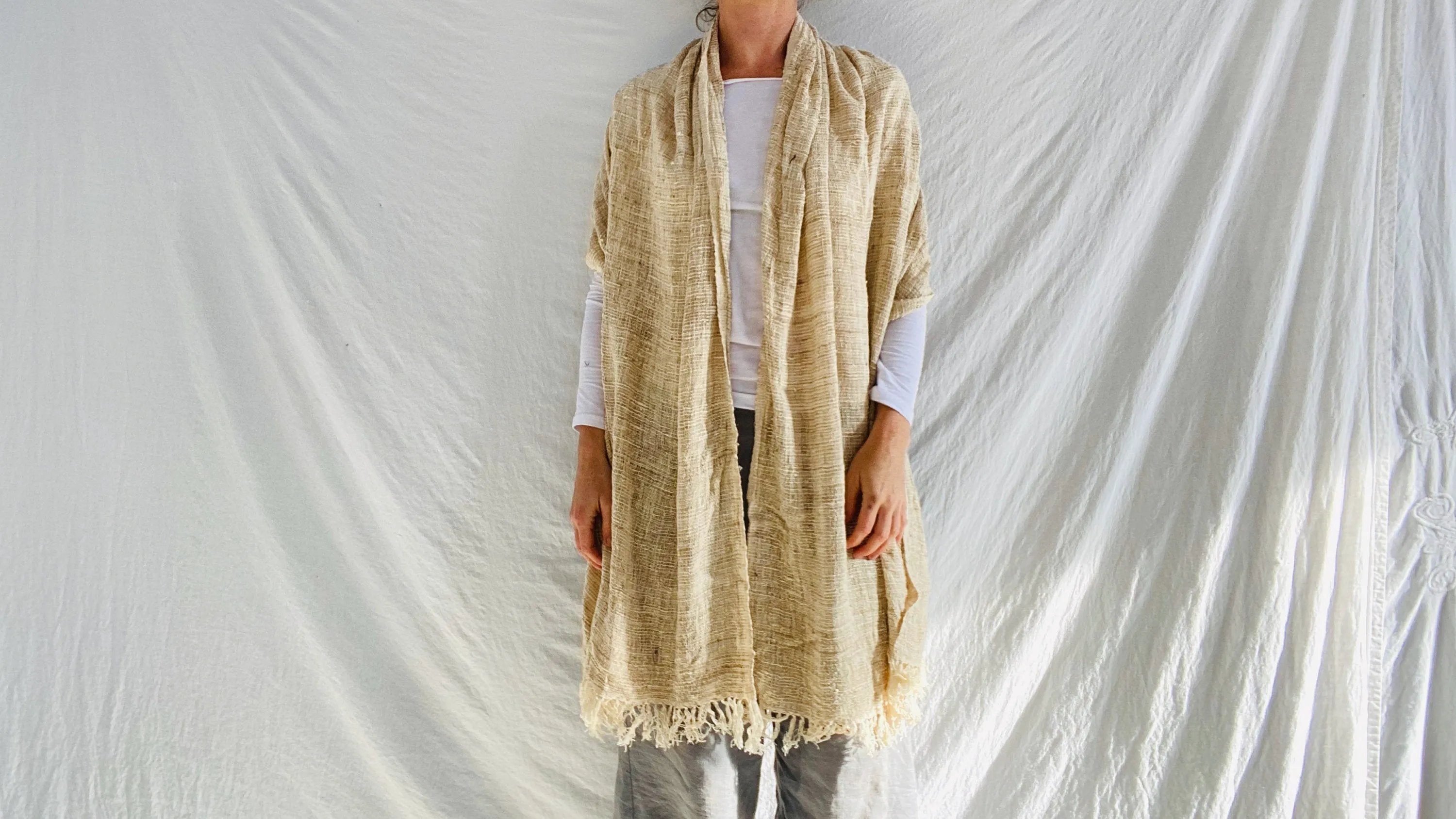 Madagascar Silk Shawl, Wrap, Scarf. Wild silk.