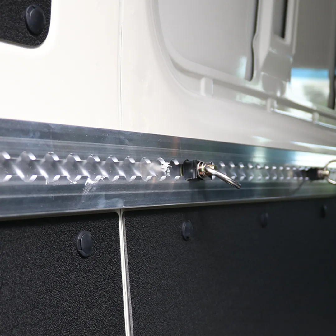 MaxSecure 1-Foot Aluminum Logistic Tracks: Set of 2 - 2200 lbs Load Capacity