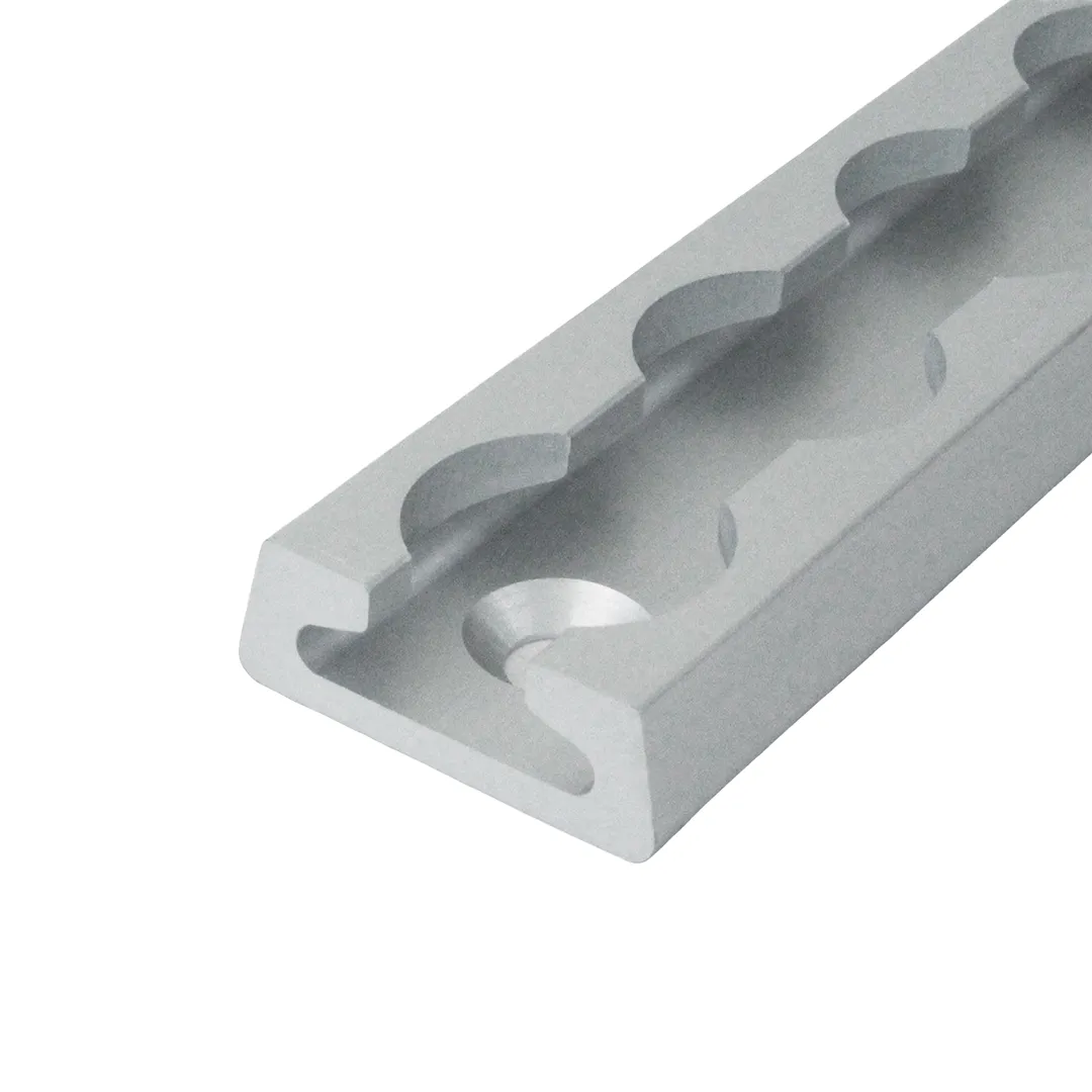 MaxSecure 1-Foot Aluminum Logistic Tracks: Set of 2 - 2200 lbs Load Capacity