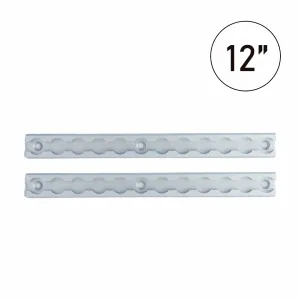 MaxSecure 1-Foot Aluminum Logistic Tracks: Set of 2 - 2200 lbs Load Capacity