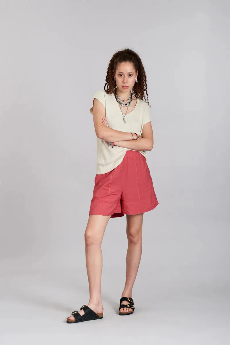Maya Rayon Shorts Pink