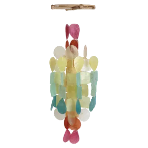 Medium Round Capiz Chime - Fiesta