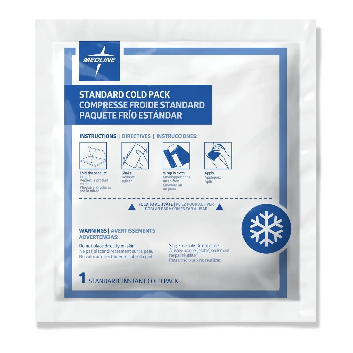 Medline Standard Instant Cold Packs 4-3/4 Inch x 6-1/4 Inch Case of 500