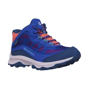 Merrell Kids' Moab Speed Mid Waterproof Shoes - Blue/ Berry/ Turq - ONLINE STORE CREDIT/EXCHANGE ONLY
