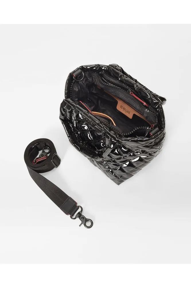 MZ Wallace Micro Metro Tote Deluxe 1463X1742 | Black Lacquer