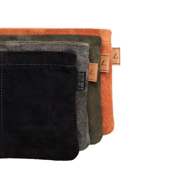 Packable Leather Wide Pouch