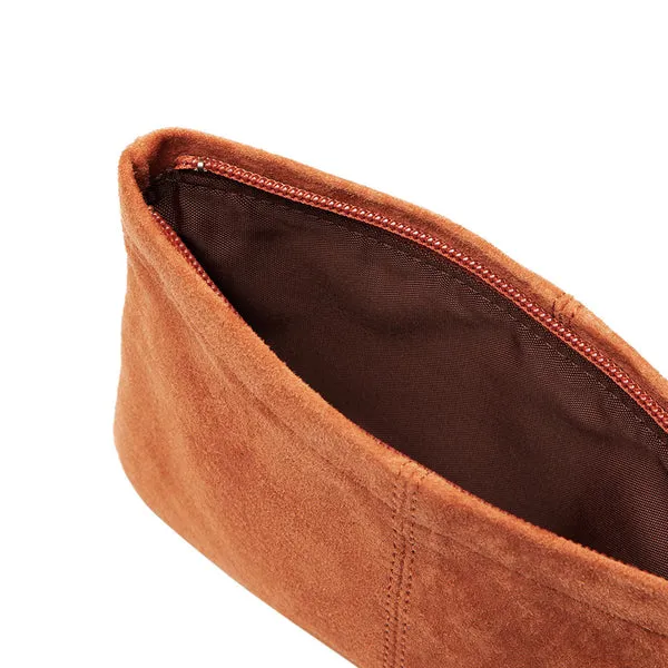 Packable Leather Wide Pouch