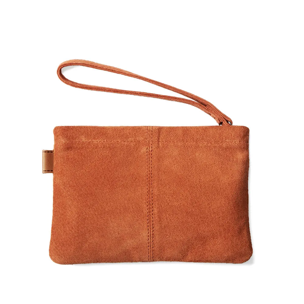 Packable Leather Wide Pouch