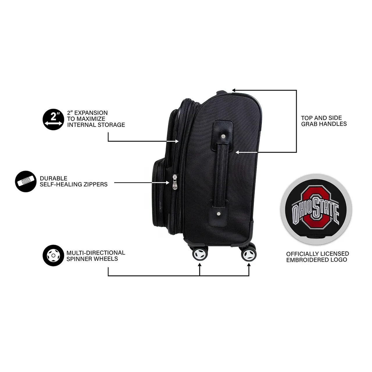Rangers Luggage | New York Rangers 21" Carry-on Spinner Luggage