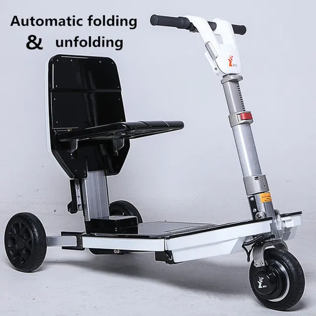 Small Electric Mobility Scooter Luggage Folding Adult Disabled Tricycle Lithium Battery Portable Scooter For The Elderly