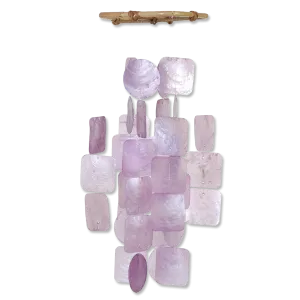 Small Square Capiz Chime - Lilac