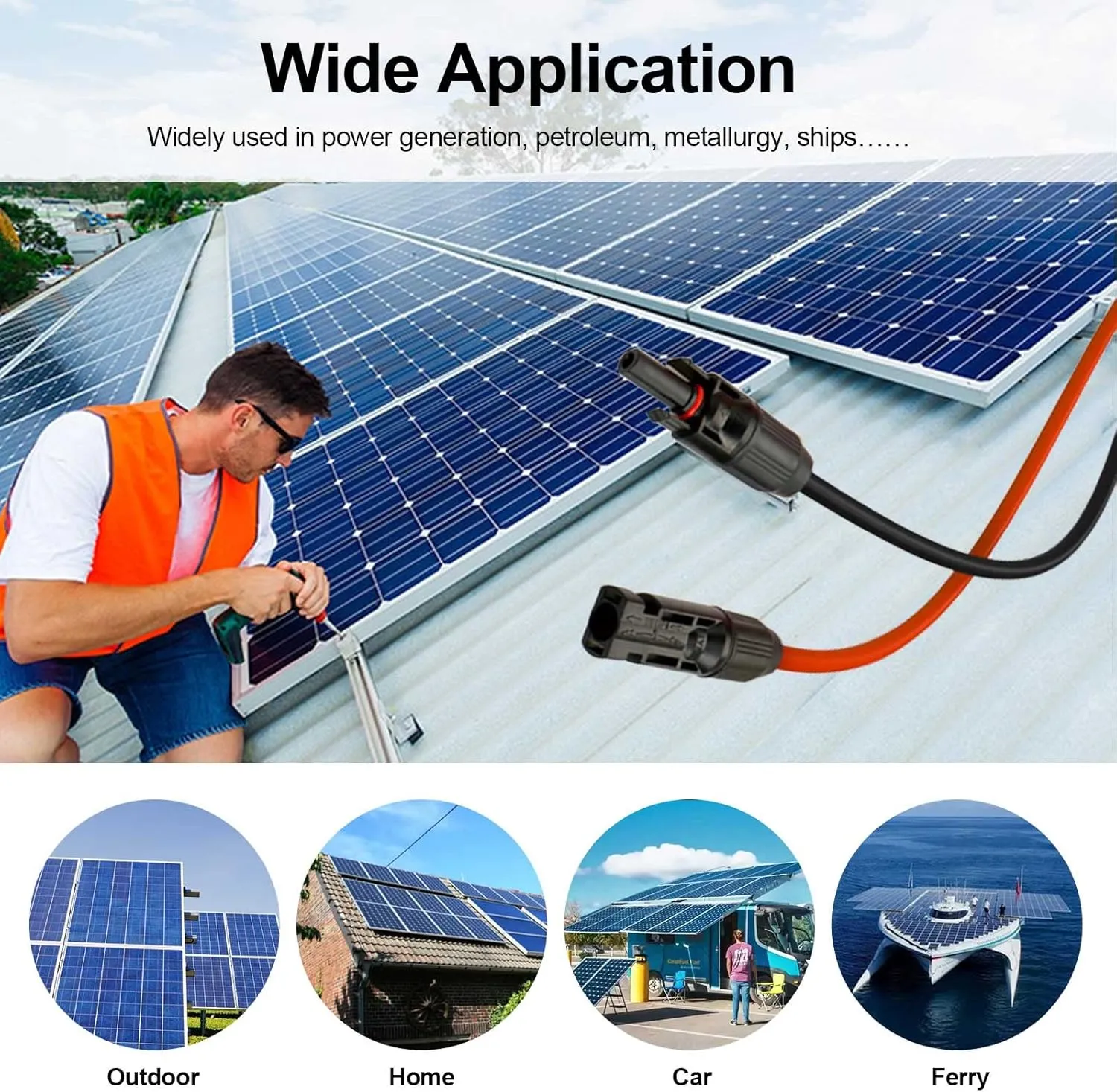 Solar Cables 4M Solar Panel Extension Cable