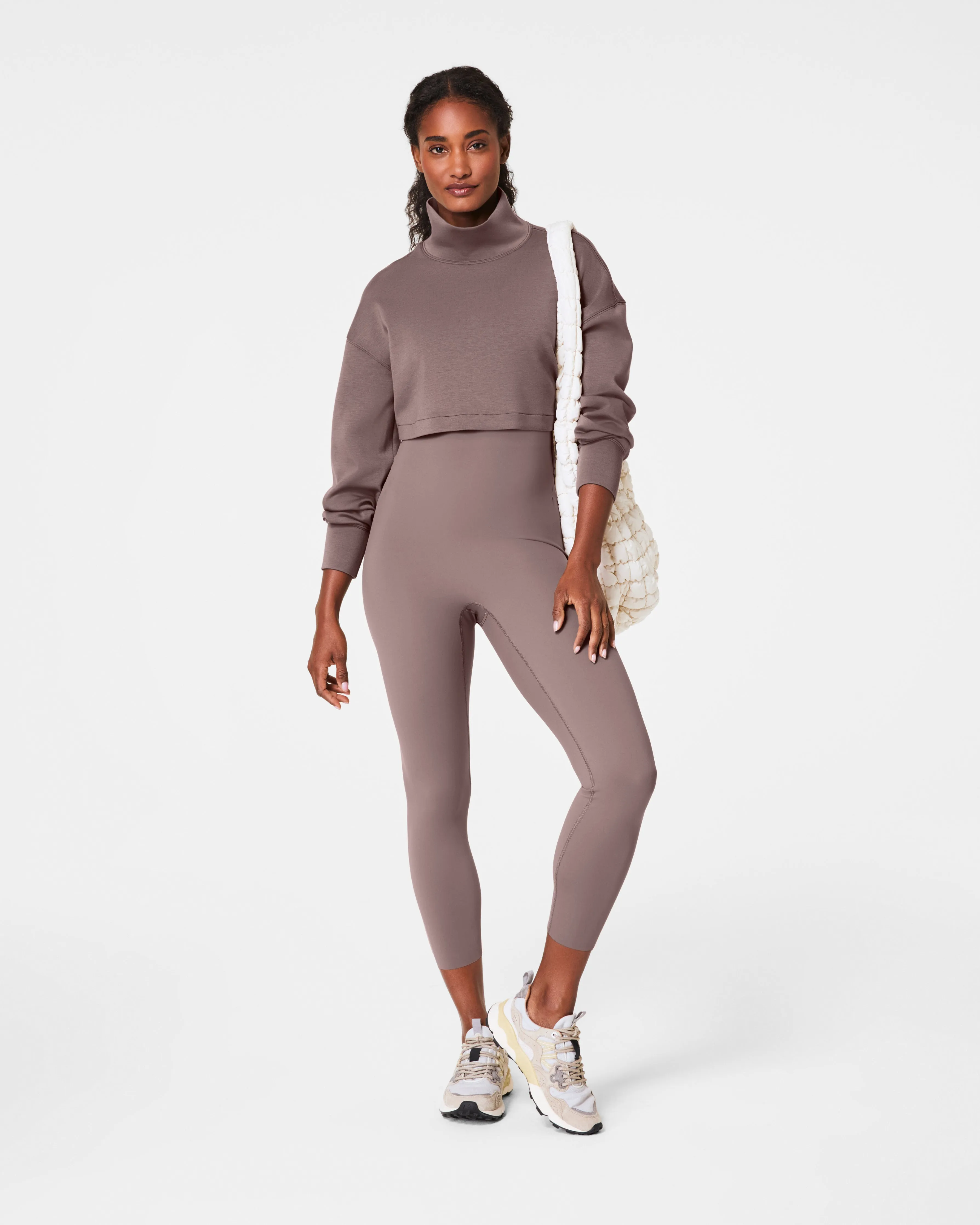 SPANX® AirEssentials Brushed & Cropped High-Neck Sweatshirt