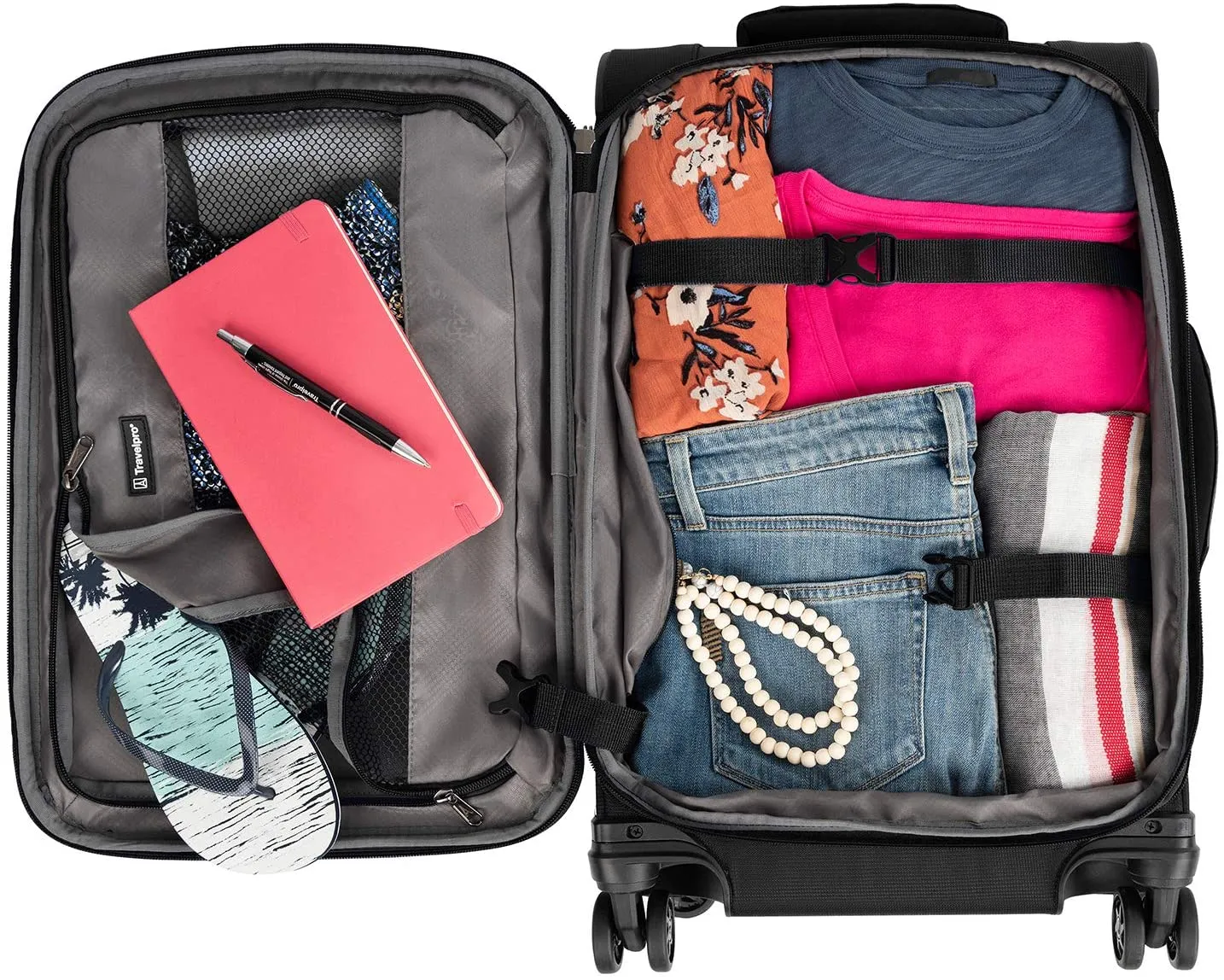 Travelpro TourLite 21" Expandable Spinner Carry-on Black