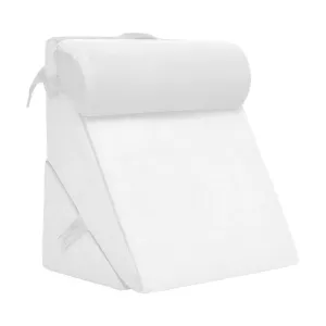 USCostway Bed Wedge Pillow Adjustable Neck Back Support Memory Foam Headrest White-