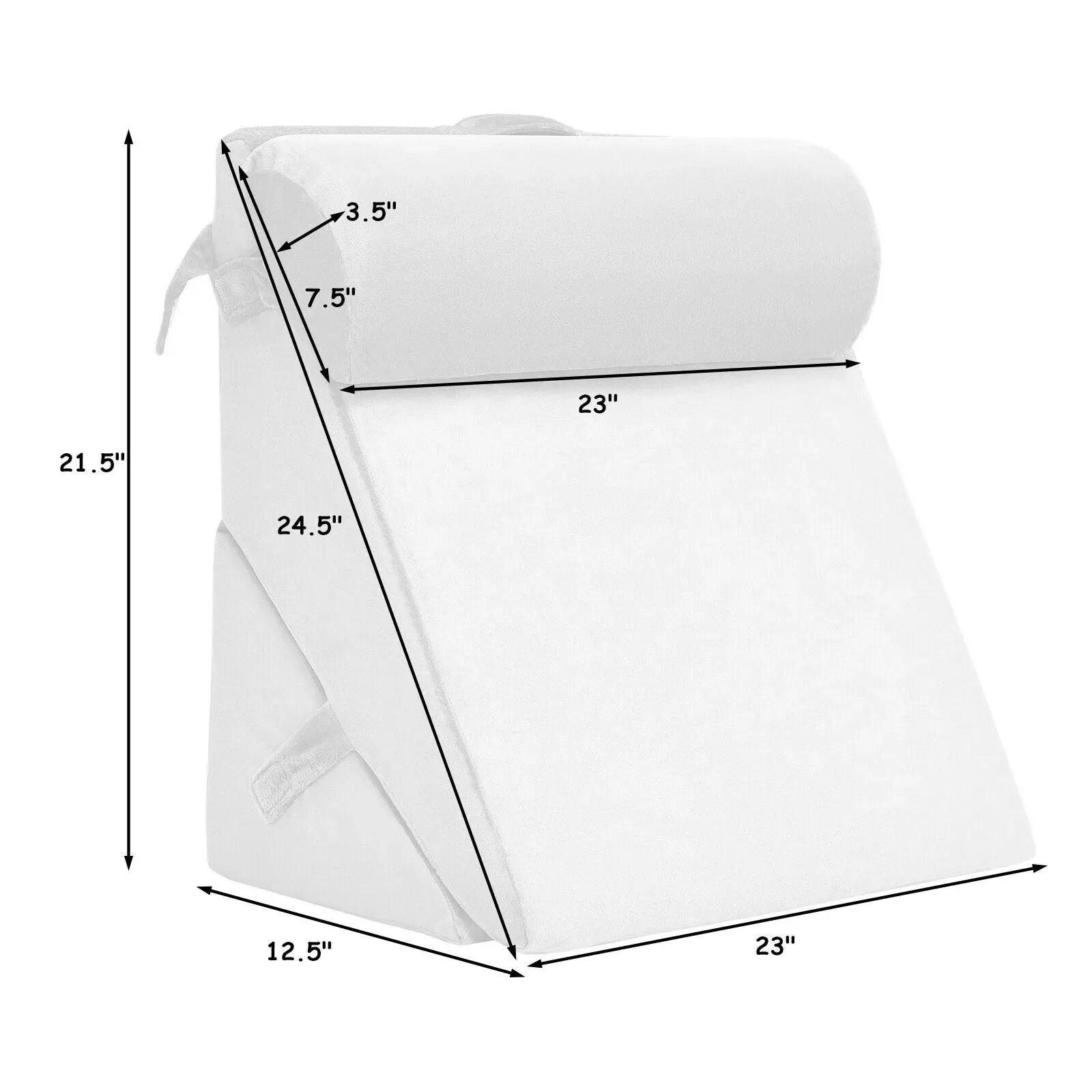 USCostway Bed Wedge Pillow Adjustable Neck Back Support Memory Foam Headrest White-
